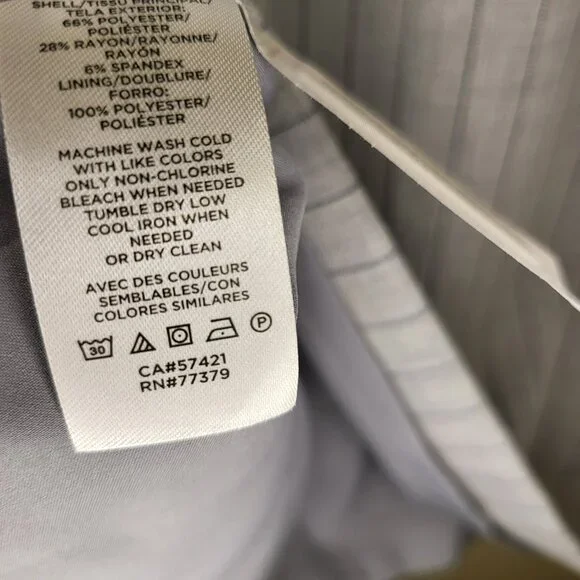 NWT Ann Taylor Bi-Stretch V-Neck Gray Pinstripe Summer Fall Career Dress Sz 18 - Picture 11 of 13